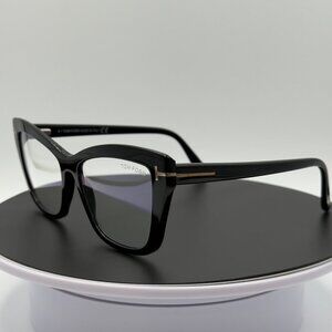 Tom Ford TF5826-B-001 Shiny Black Blue Light Glasses 55-16-140 Display Pair READ